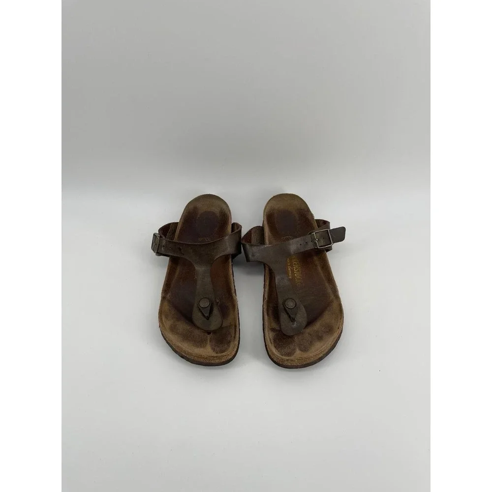 Birkenstock Women's Gizeh Bronze Brown Thong 38 Comfort Sandals Size 7 - Picture 9 of 11